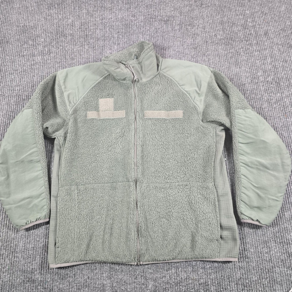 Peckham Jacket Mens Medium Green Fleece Cold Weather Gen III Military Full Zip